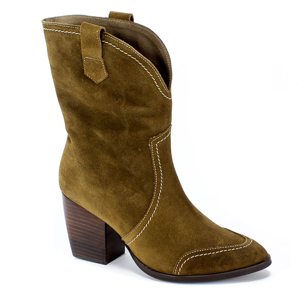 Pół Kozaki Wonders M-4106 Veldry Camel Brąz