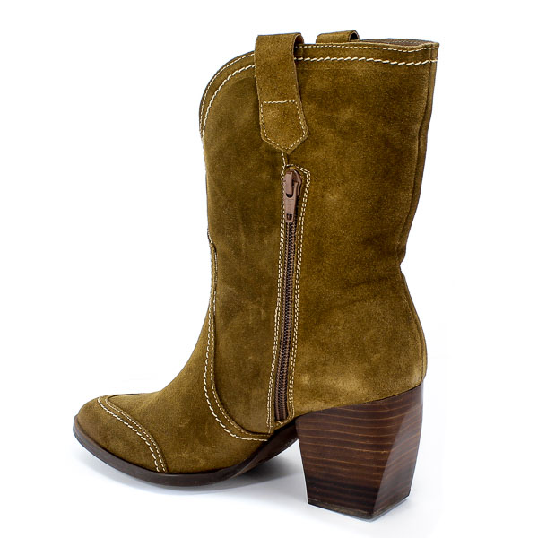 Pół Kozaki Wonders M-4106 Veldry Camel Brąz