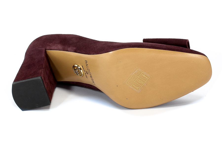 Czółenka Baldowski D02712-3945-002 Zamsz Chianti Fioletowy