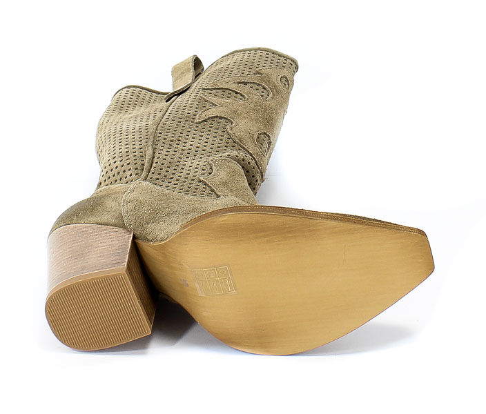 Kozaki Damiss DS-297 Kawa Welur Szary