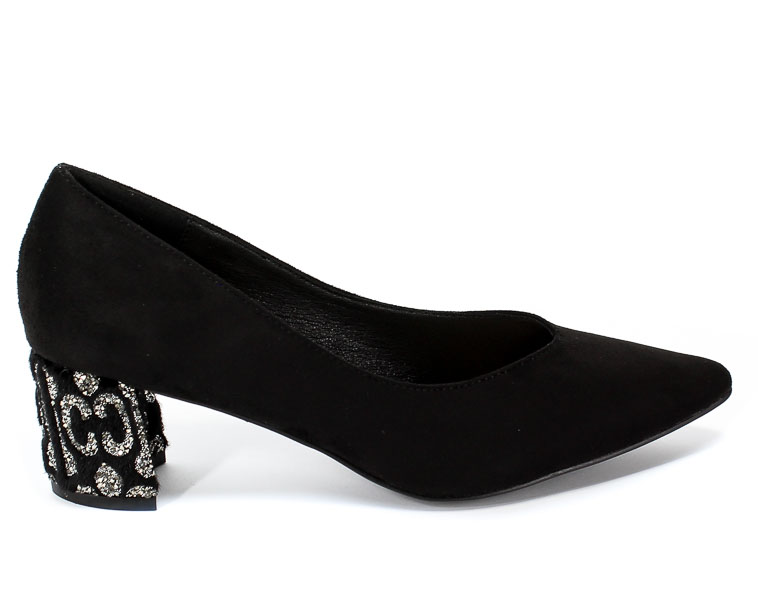 Czółenka Menbur 20848 0001 Negro/Black Czarny