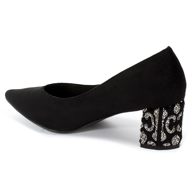 Czółenka Menbur 20848 0001 Negro/Black Czarny