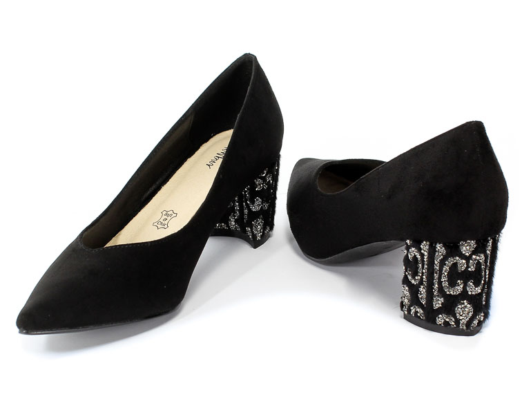 Czółenka Menbur 20848 0001 Negro/Black Czarny