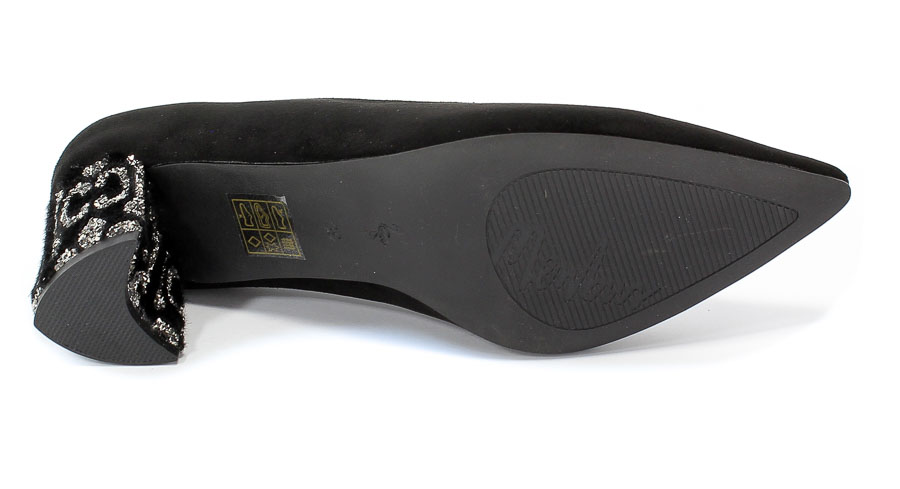 Czółenka Menbur 20848 0001 Negro/Black Czarny