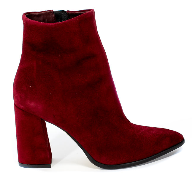 Botki Visconi 2505200/200 Bordo Wel Obl Czerwony