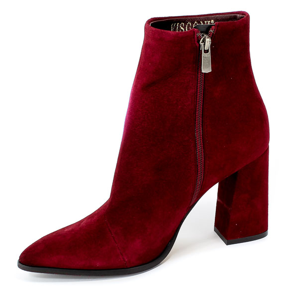 Botki Visconi 2505200/200 Bordo Wel Obl Czerwony