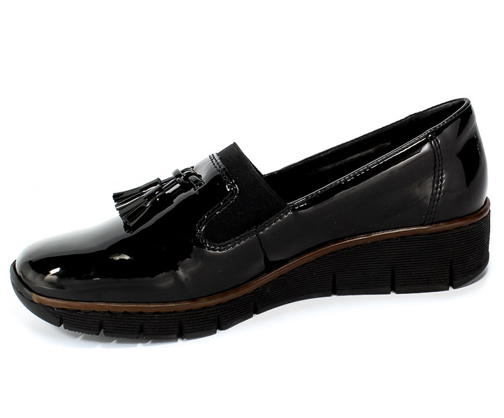 Półbuty Rieker 53751-00 Black Czarny