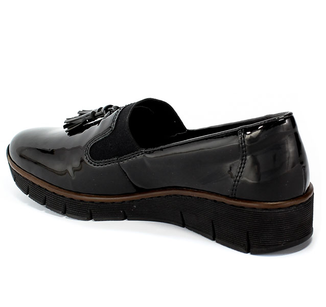 Półbuty Rieker 53751-00 Black Czarny