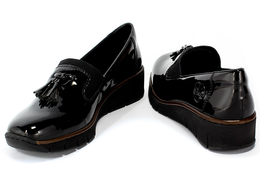 Półbuty Rieker 53751-00 Black Czarny