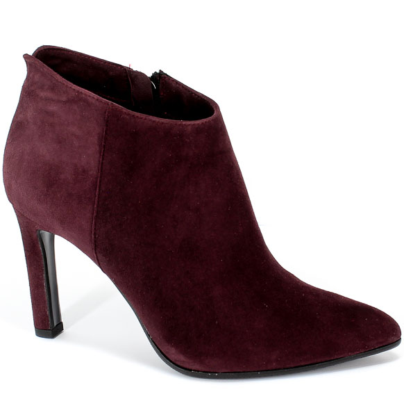 Botki Bravo Moda 2153 Śliwka Zamsz Fioletowy