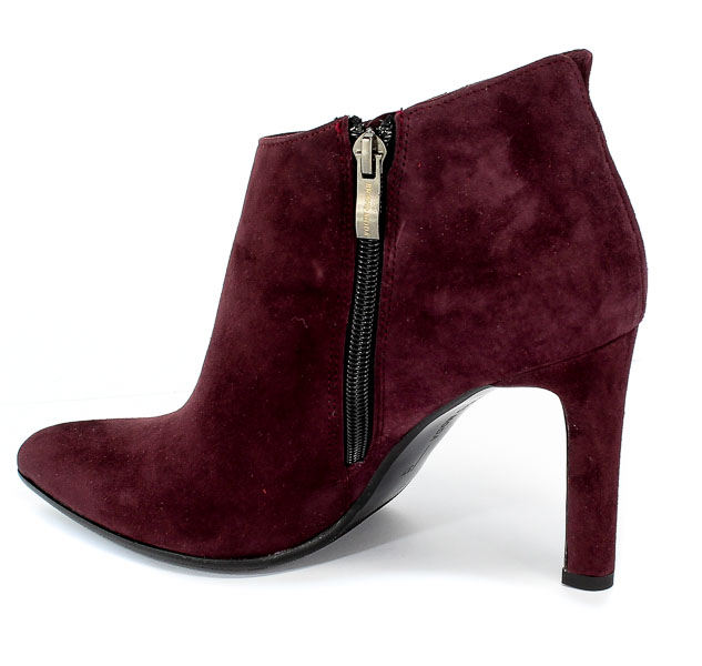 Botki Bravo Moda 2153 Śliwka Zamsz Fioletowy