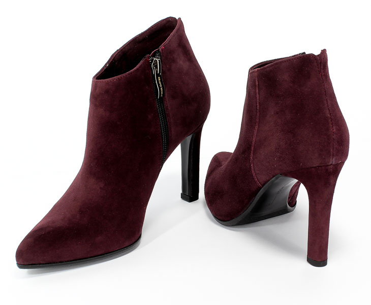 Botki Bravo Moda 2153 Śliwka Zamsz Fioletowy