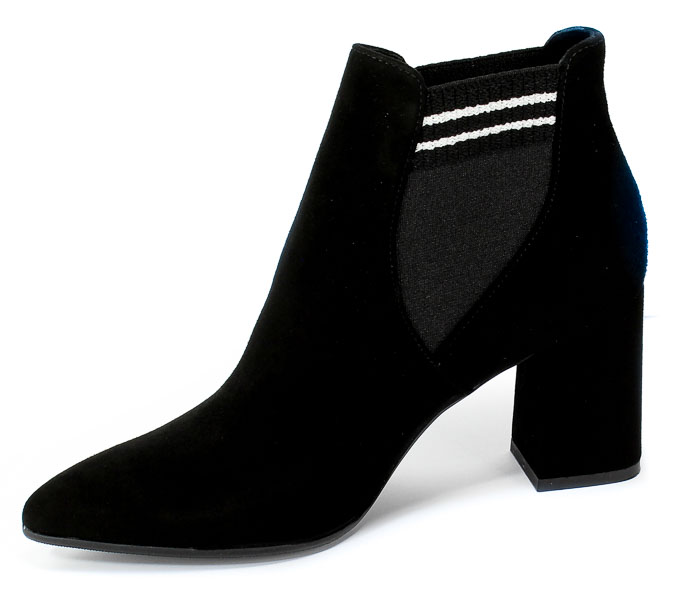 Botki Bravo Moda 2110 Czarny Zamsz Czarny
