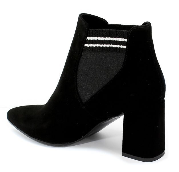 Botki Bravo Moda 2110 Czarny Zamsz Czarny