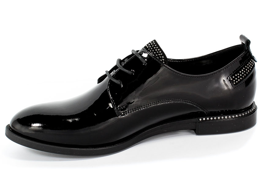 Półbuty Boccato 0395-42 18K 20 Black Patent Czarny