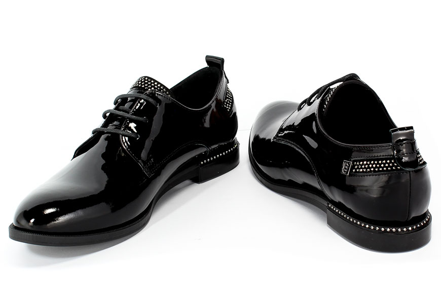 Półbuty Boccato 0395-42 18K 20 Black Patent Czarny