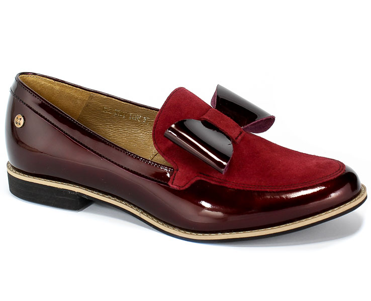 Półbuty Maciejka 04099-44/00-1 Bordo Czerwony