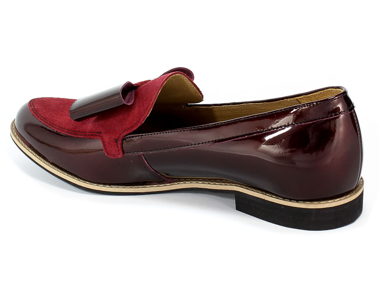Półbuty Maciejka 04099-44/00-1 Bordo Czerwony