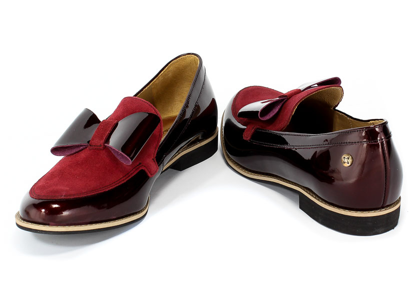 Półbuty Maciejka 04099-44/00-1 Bordo Czerwony
