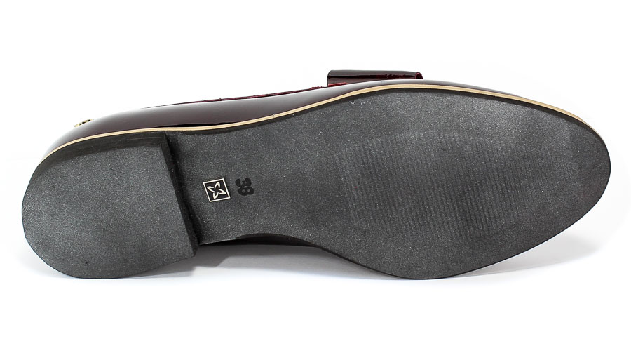 Półbuty Maciejka 04099-44/00-1 Bordo Czerwony
