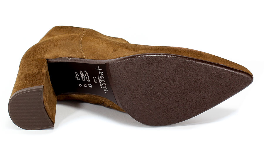 Botki Kotyl 3547 Rudy Zamsz Brązowy