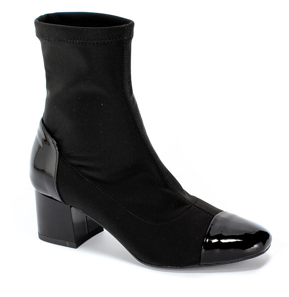 Botki Damiss Ds-302 Czarny Lak/Laykra Czarny