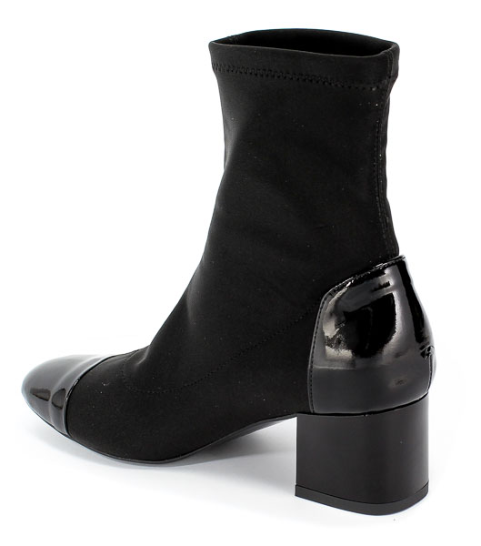 Botki Damiss Ds-302 Czarny Lak/Laykra Czarny