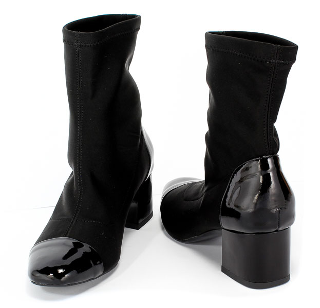 Botki Damiss Ds-302 Czarny Lak/Laykra Czarny