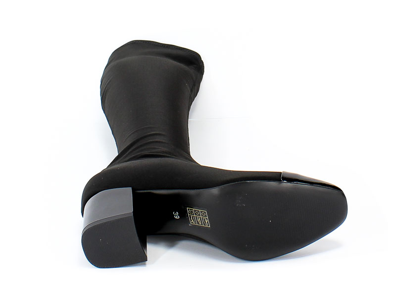 Kozaki Damiss Ds-301 Czarny Lak/Laykra Czarny