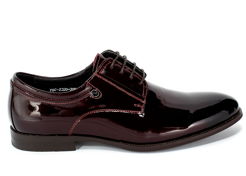 Półbuty Brooman John Doubare YGC-Z320-306-2 Wine Red Czerwony