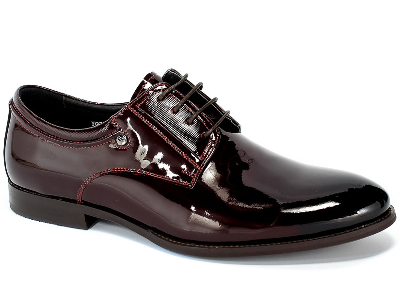 Półbuty Brooman John Doubare YGC-Z320-306-2 Wine Red Czerwony