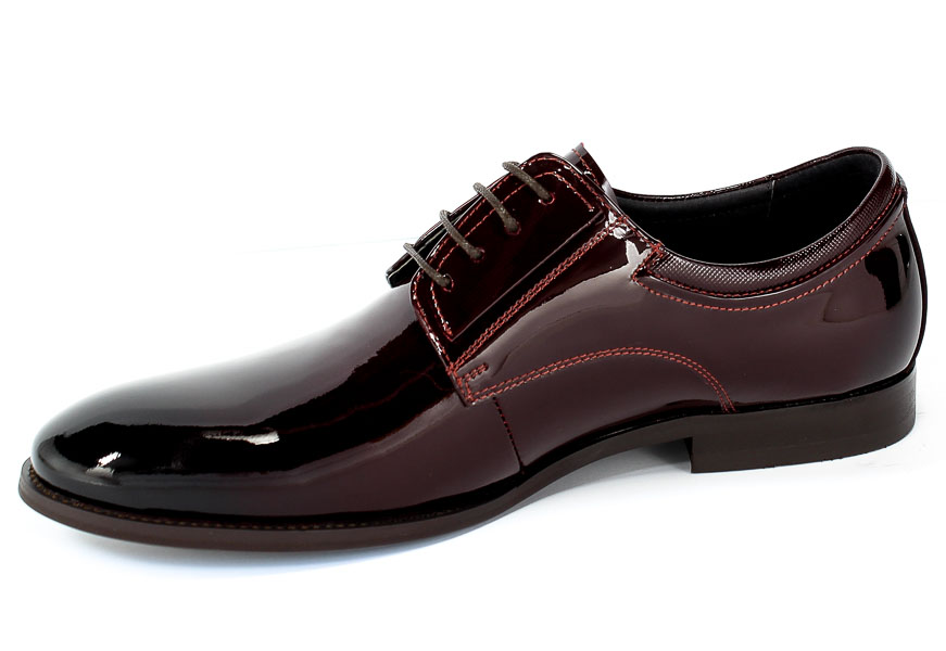 Półbuty Brooman John Doubare YGC-Z320-306-2 Wine Red Czerwony