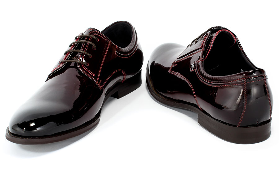 Półbuty Brooman John Doubare YGC-Z320-306-2 Wine Red Czerwony