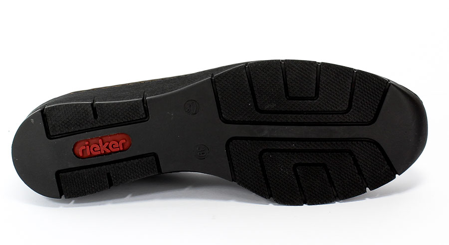 Półbuty Rieker 53762-01 Black Czarny Skóra