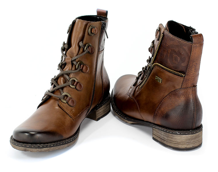 Trzewiki Remonte D4358-25 Brown Brązowy Skóra