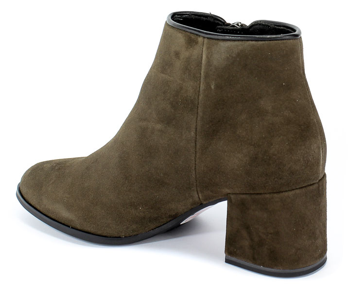 Botki Tamaris 1-25359-23 731 Dk.Olive/Black Zielony Skóra