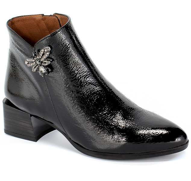 Botki Hispanitas Hi99512 Rio-I9-Black Czarny Skóra