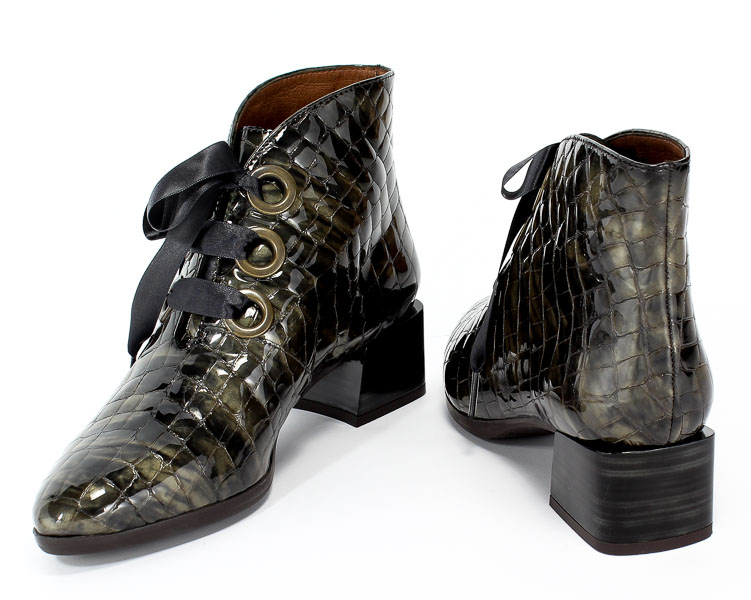 Botki Hispanitas Hi99276 Dakota-I9 Army Zielony Skóra