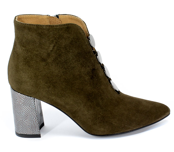 Botki Uncome 29200 Caffe Zielony Skóra