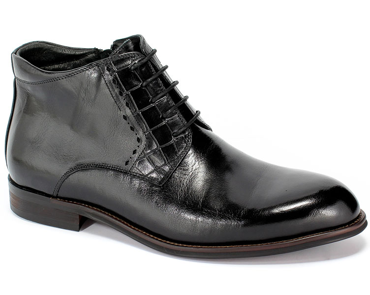 Trzewiki Brooman L9002-26-A13-R Black Czarny Skóra