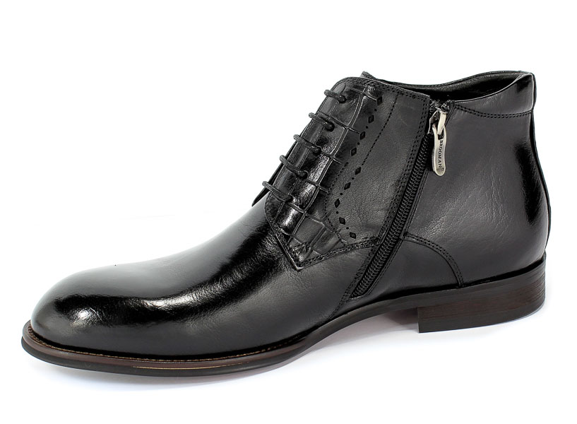 Trzewiki Brooman L9002-26-A13-R Black Czarny Skóra