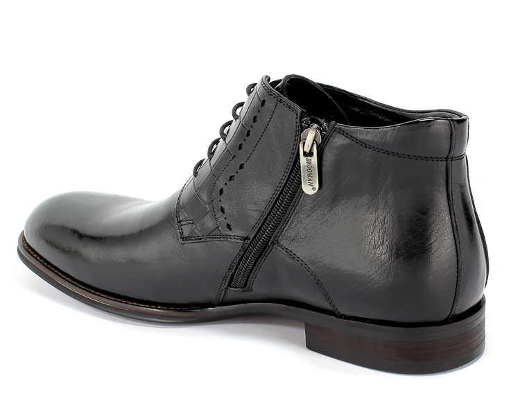 Trzewiki Brooman L9002-26-A13-R Black Czarny Skóra