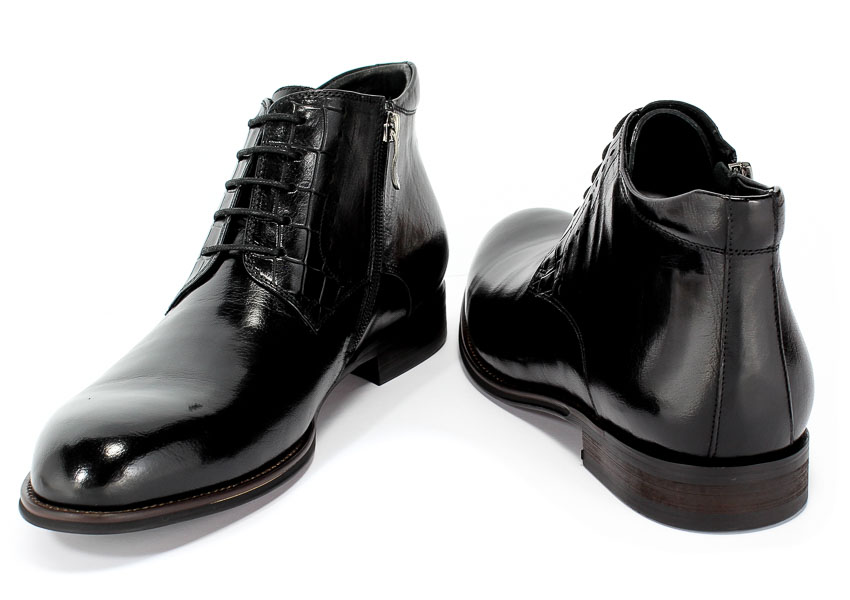 Trzewiki Brooman L9002-26-A13-R Black Czarny Skóra