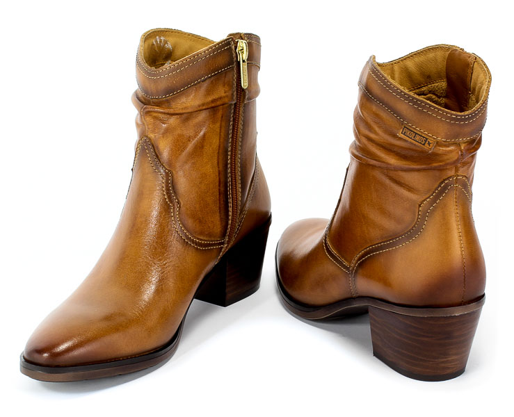 Botki Pikolinos W2Z-8552 Brandy Brązowy Skóra