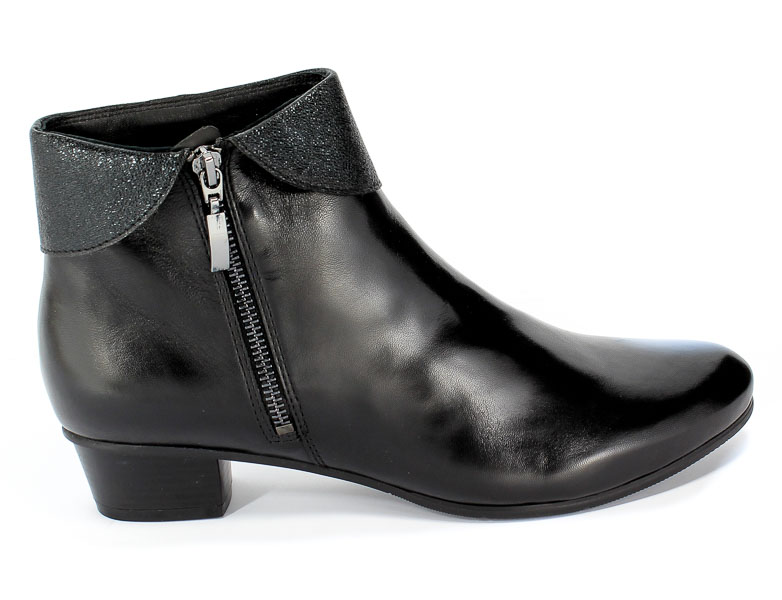Botki Piazza 962130 Schwarz Czarny Skóra
