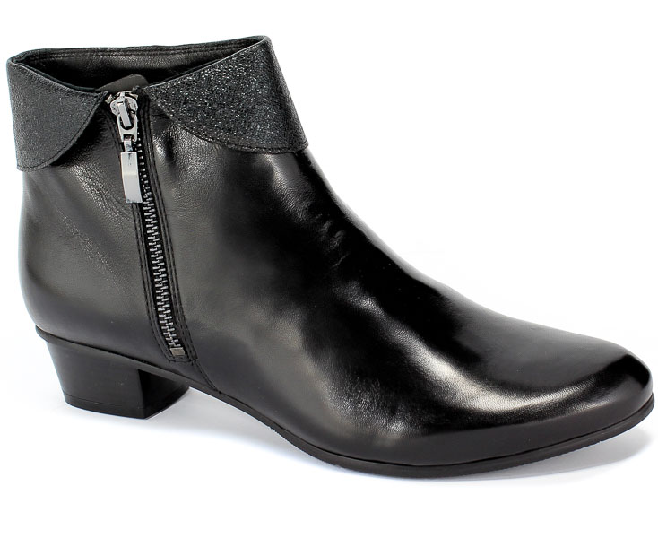 Botki Piazza 962130 Schwarz Czarny Skóra