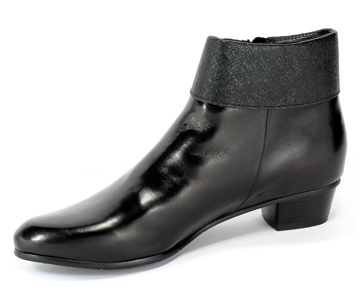 Botki Piazza 962130 Schwarz Czarny Skóra