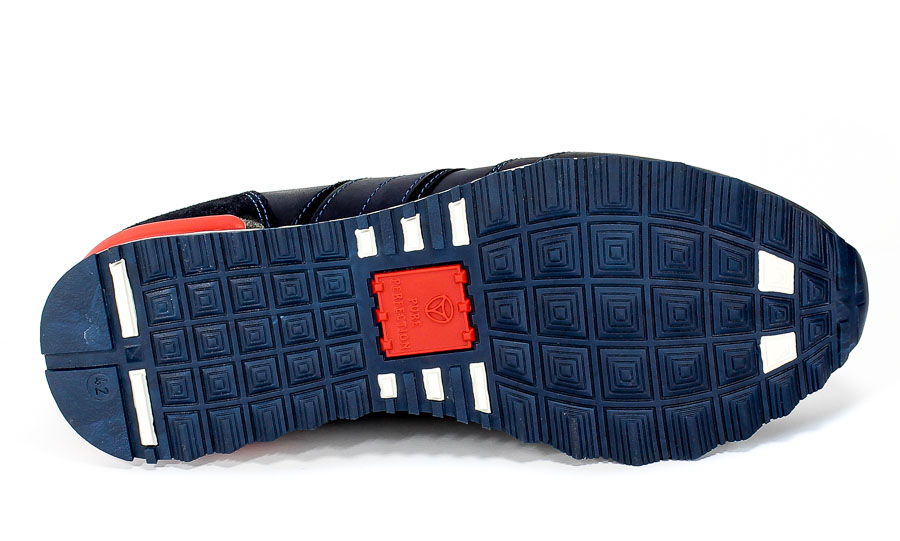 Półbuty Riko 882 Nabu Blue/Welur Granat Skóra