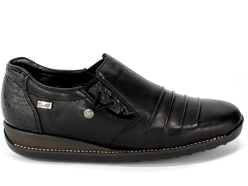 Półbuty Rieker 44254-00 Black Czarny Skóra