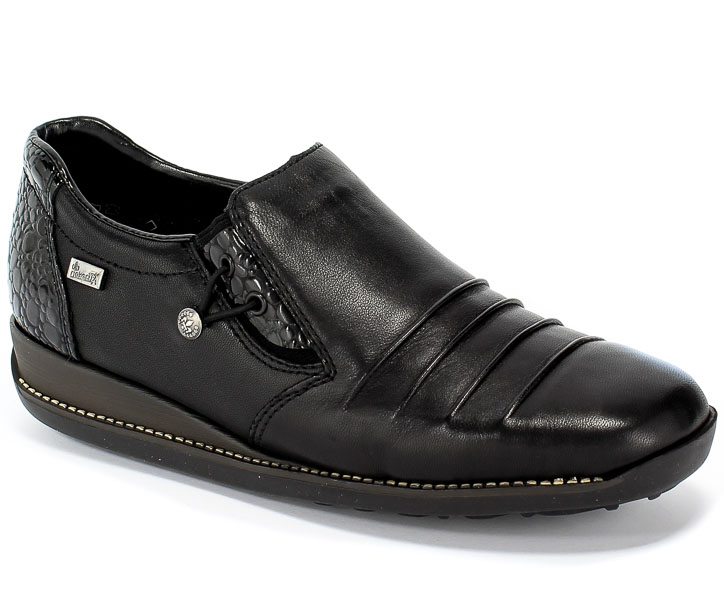 Półbuty Rieker 44254-00 Black Czarny Skóra
